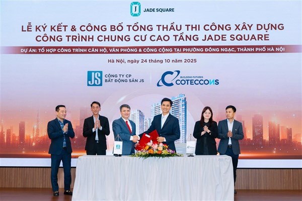 Coteccons chính thức trở thành Tổng thầu thi công dự án Jade Square 